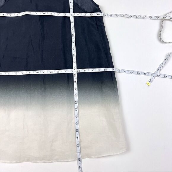 COS Women's Halter Neck Sleeveless Ombre Print Tunic Blouse Gray Size 4 - Picture 13 of 13